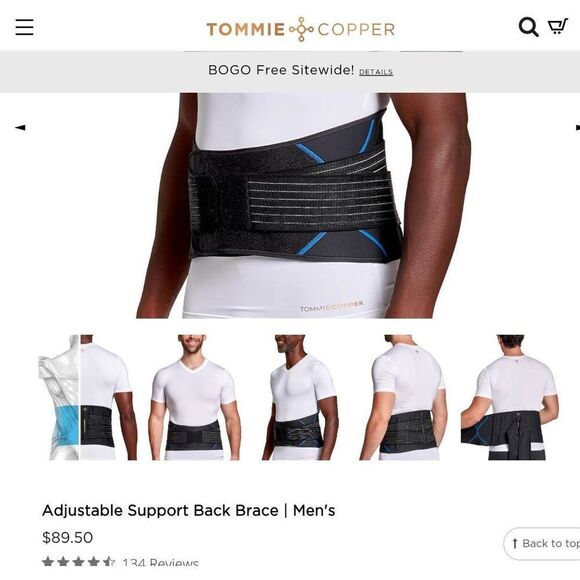 Tommie copper Adjustable Support Back Brace size.  L/XL - Picture 11 of 12